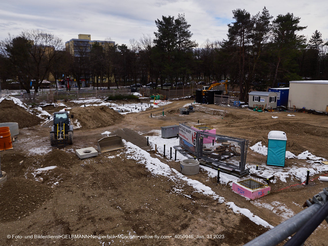 31.01.2023 - Baustelle Haus für Kinder in Neuperlach
